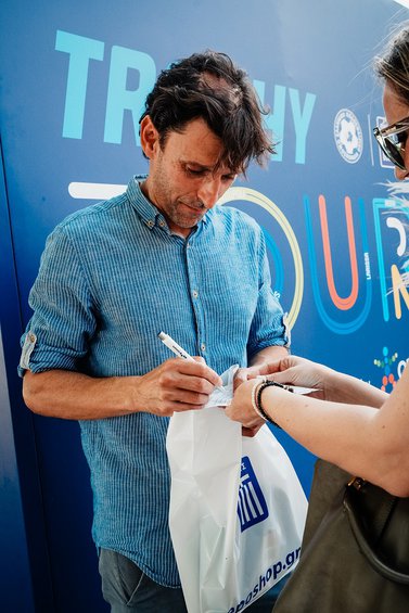 Ο Στέλιος Βενετίδης στο TROPHY TOUR powered by OPAP