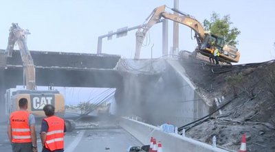 Ανατροπή βυτιοφόρου στην Αθηνών-Κορίνθου: Κατεδαφίζεται η γέφυρα λόγω ζημιών - ΒΙΝΤΕΟ