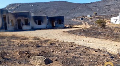 Σέριφος: Εικόνες από την καταστροφή που άφησε πίσω της η φωτιά
