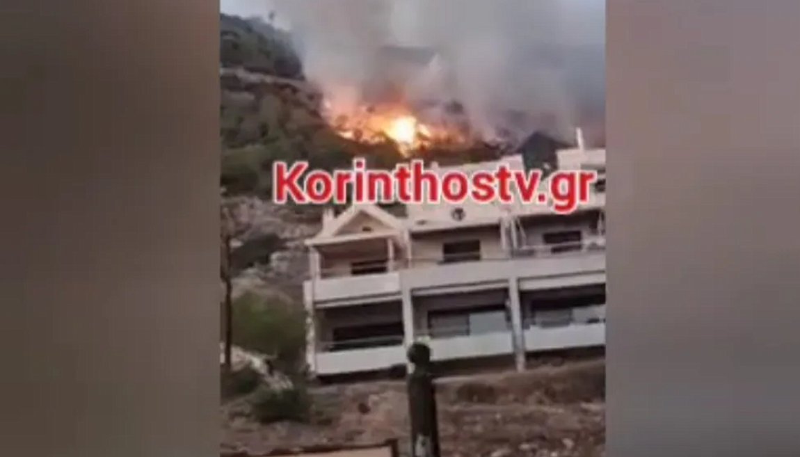 Υπό έλεγχο η φωτιά στο Λουτράκι Κορινθίας