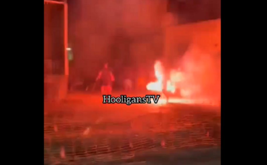 Καματερό: Χούλιγκαν ΑΕΚ και Παναθηναϊκού έδωσαν «μάχη» με καδρόνια και φωτοβολίδες - ΒΙΝΤΕΟ
