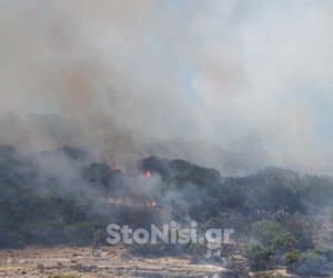 Μάχη με τις φλόγες στη Λέσβο - Επιχειρούν επίγειες και εναέριες δυνάμεις - ΒΙΝΤΕΟ