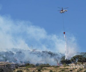 Φωτιά στη Λέσβο - Επιχειρούν ελικόπτερα και αεροσκάφη