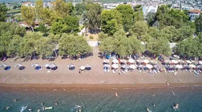 Εφοδος της Κτηματικής στην παραλία της Αγχιάλου – Ξηλώνονται ξαπλώστρες και ομπρέλες - Μπέος: Φολκλορική εικόνα των ελεγκτών

