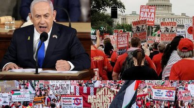 Νετανιάχου στο Κογκρέσο: «Ισραήλ και ΗΠΑ μαζί κερδίζουν» – Χιλιάδες διαδηλωτές εναντίον του έξω από το Καπιτώλιο - Βίντεο