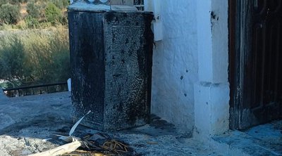 Μυτιλήνη: Φωτιά στην εμβληματική Παναγιά τη γοργόνα στη Σκάλα Συκαμιάς