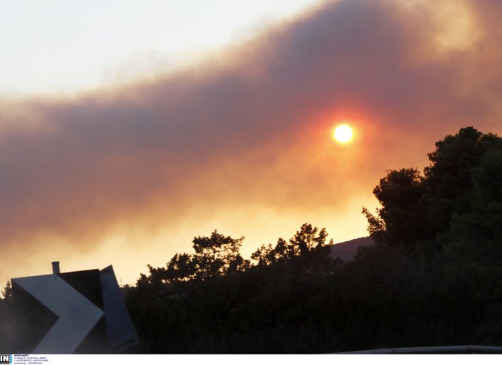 Φωτιά στην Εύβοια: Απειλείται το χωριό Αφράτι 