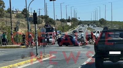 Κρήτη: Βίντεο ντοκουμέντο από τη σφοδρή σύγκρουση 3 οχημάτων στο Ηράκλειο 