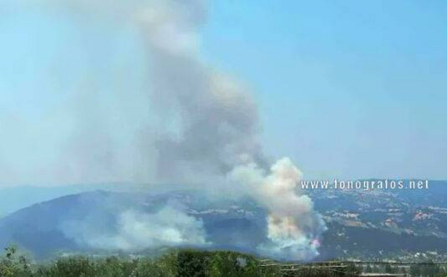 Φωτιά στην Κεφαλονιά - Μήνυμα από το 112 