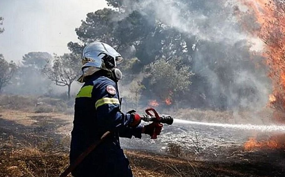 Σε εξέλιξη φωτιά στο Δαφνούδι Σερρών