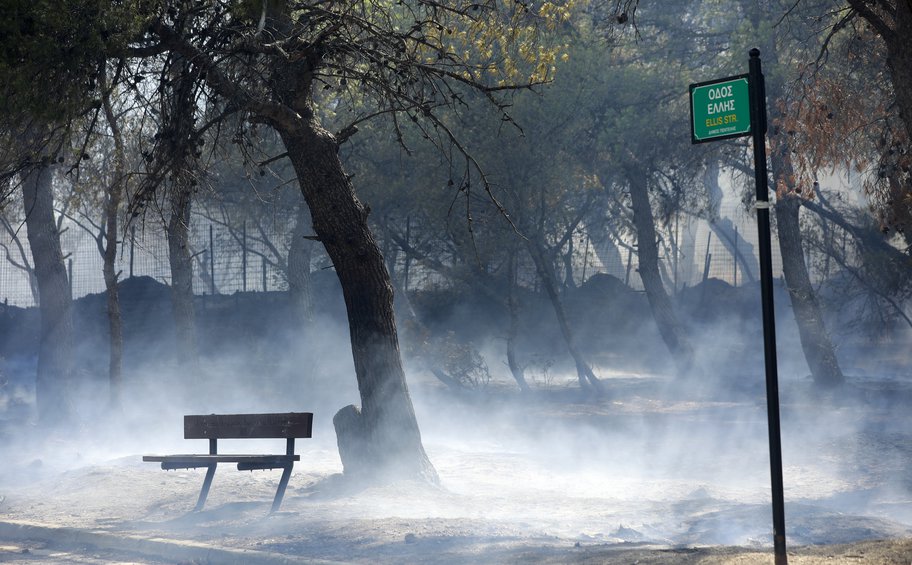 Δορυφορική αποτύπωση της εξάπλωσης της δασικής πυρκαγιάς του Βαρνάβα