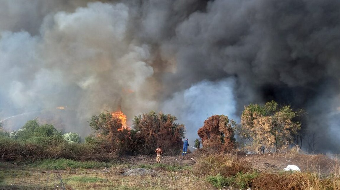 Καλαμάτα: Σε εξέλιξη φωτιά στην Αγ. Τριάδα – Φωτογραφίες