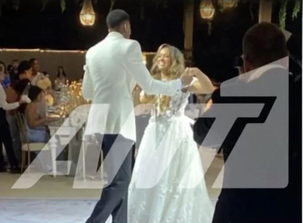 Γιάννης Αντετοκούνμπο-Μαράια Ριντλσπρίγκερ: Σπάνια φωτογραφία από τη δεξίωση του γάμου τους