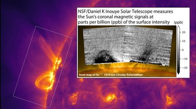 Τους πρώτους λεπτομερείς χάρτες των μαγνητικών πεδίων του στέμματος του Ήλιου δημιούργησε το τηλεσκόπιο Daniel K. Inouye