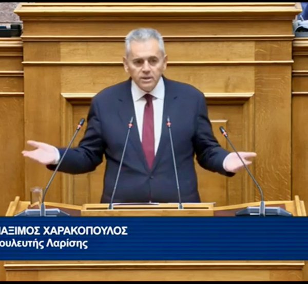 Χαρακόπουλος στη Βουλή: Τρία κρίσιμα ερωτήματα για καταγγελίες σκανδάλων, φωτοβολταϊκά και κανονισμό ΕΛΓΑ