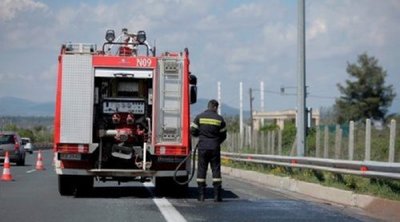 Ιωάννινα: Στις φλόγες τυλίχτηκε φορτηγό στην Ιονία Οδό