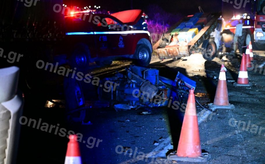 Tροχαίο με δύο νεκρούς στη Λάρισα - Ένας σοβαρά τραυματισμένος