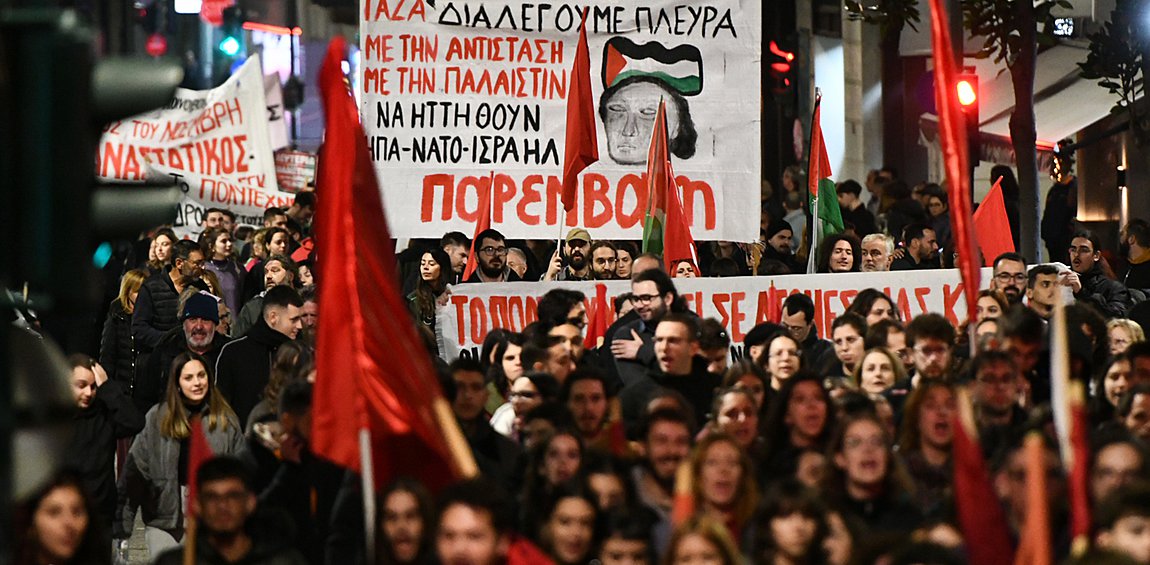 Πολυτεχνείο: Προς την ισραηλινή πρεσβεία η πορεία – Πάνω από 100 οι προσαγωγές
