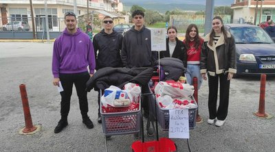 Μαθητές στην Καλλονή της Λέσβου συγκέντρωσαν τρόφιμα για τη σίτιση συμπολιτών τους