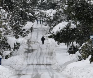 Σε λευκό κλοιό η χώρα: Το «έστρωσε» στην Ιπποκράτειο Πολιτεία - Χιόνια και σε αρκετές περιοχές της Εύβοιας