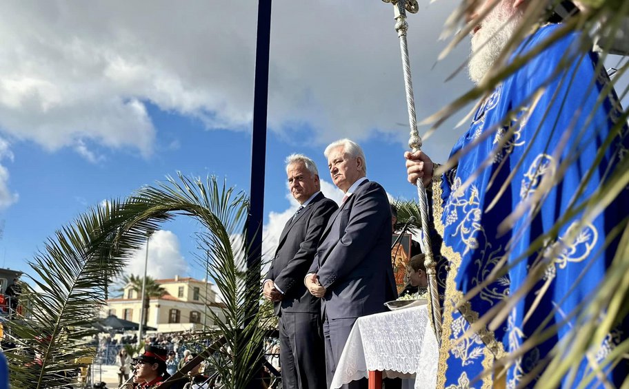 Στο Λαύριο για τον εορτασμό των Θεοφανείων ο Μ. Βορίδης