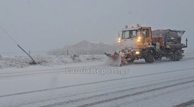 Έντονα καιρικά φαινόμενα σε όλη την Στερεά Ελλάδα - Περιορισμός στην κυκλοφορία φορτηγών στον Ε65 