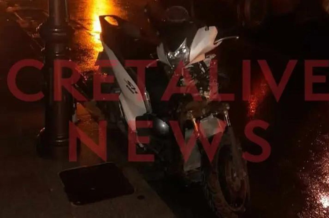 Τροχαίο με τραυματισμό δικυκλιστή τα ξημερώματα στο Ρέθυμνο