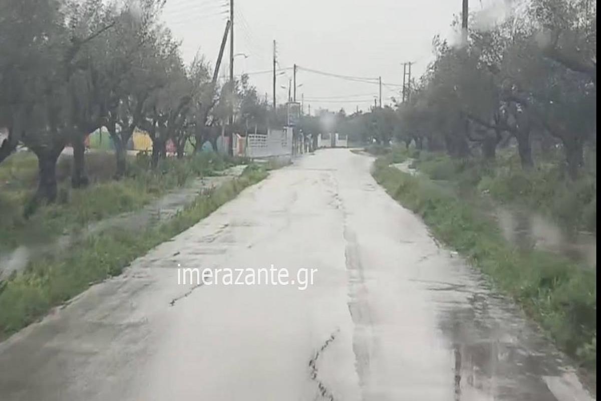 Ζάκυνθος: Έκλεισαν δρόμοι λόγω της κακοκαιρίας